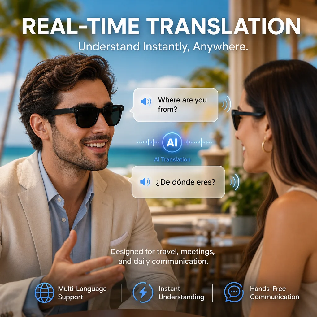 2026 New AI camera glasses 8MP - Music Audio Pro recension och pris