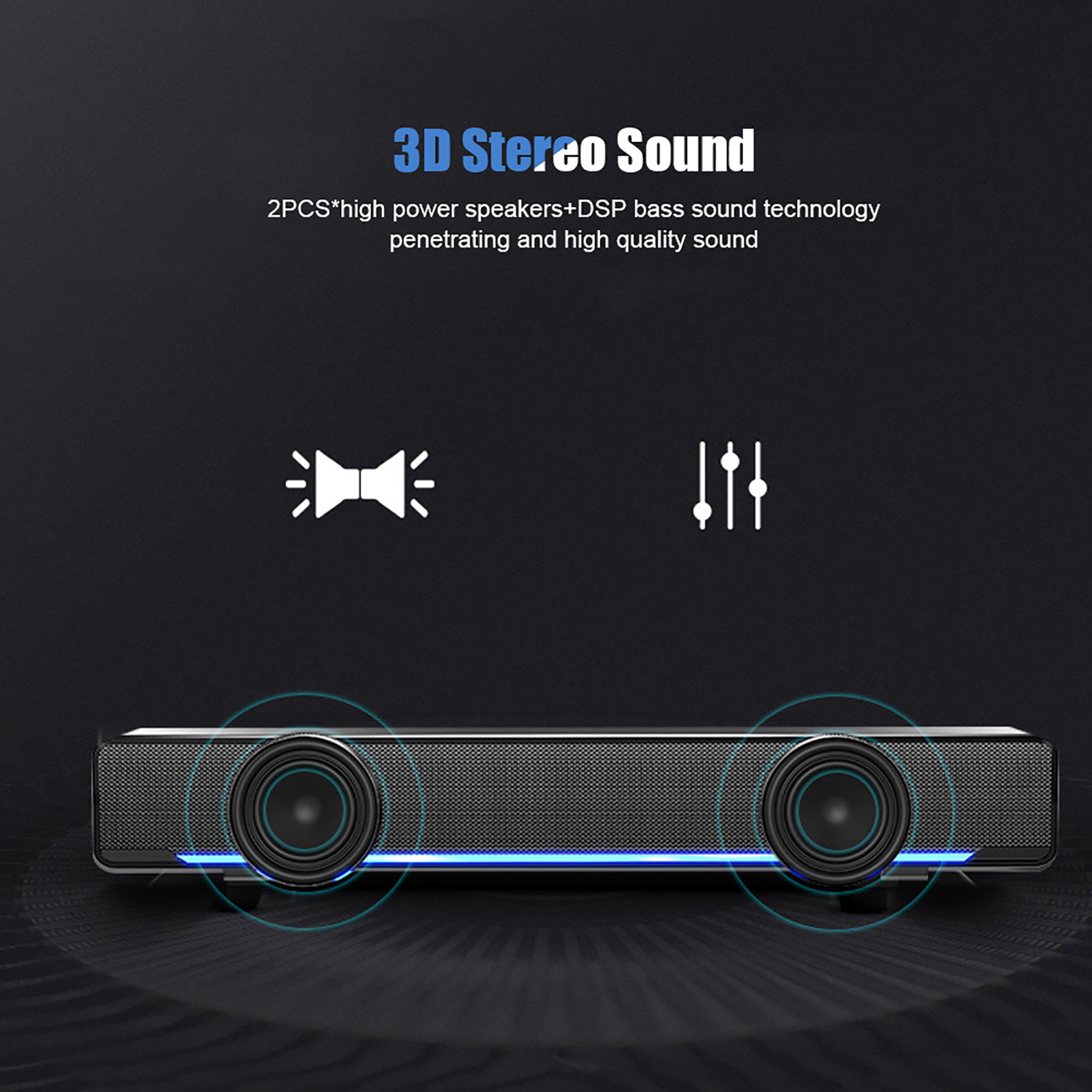 Portable Soundbar USB Wired St - Audio Music Player Pc recension och pris