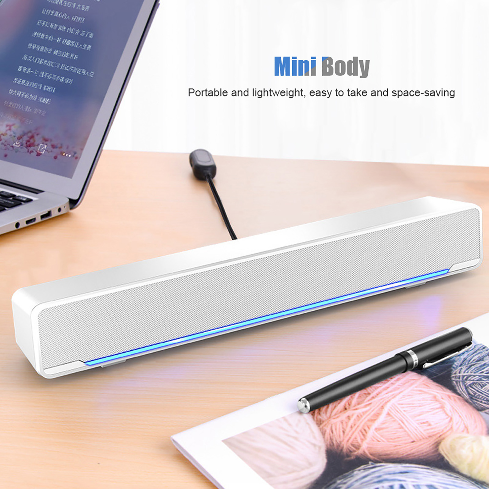 Portable Soundbar USB Wired St - Audio Music Player Pc recension och pris