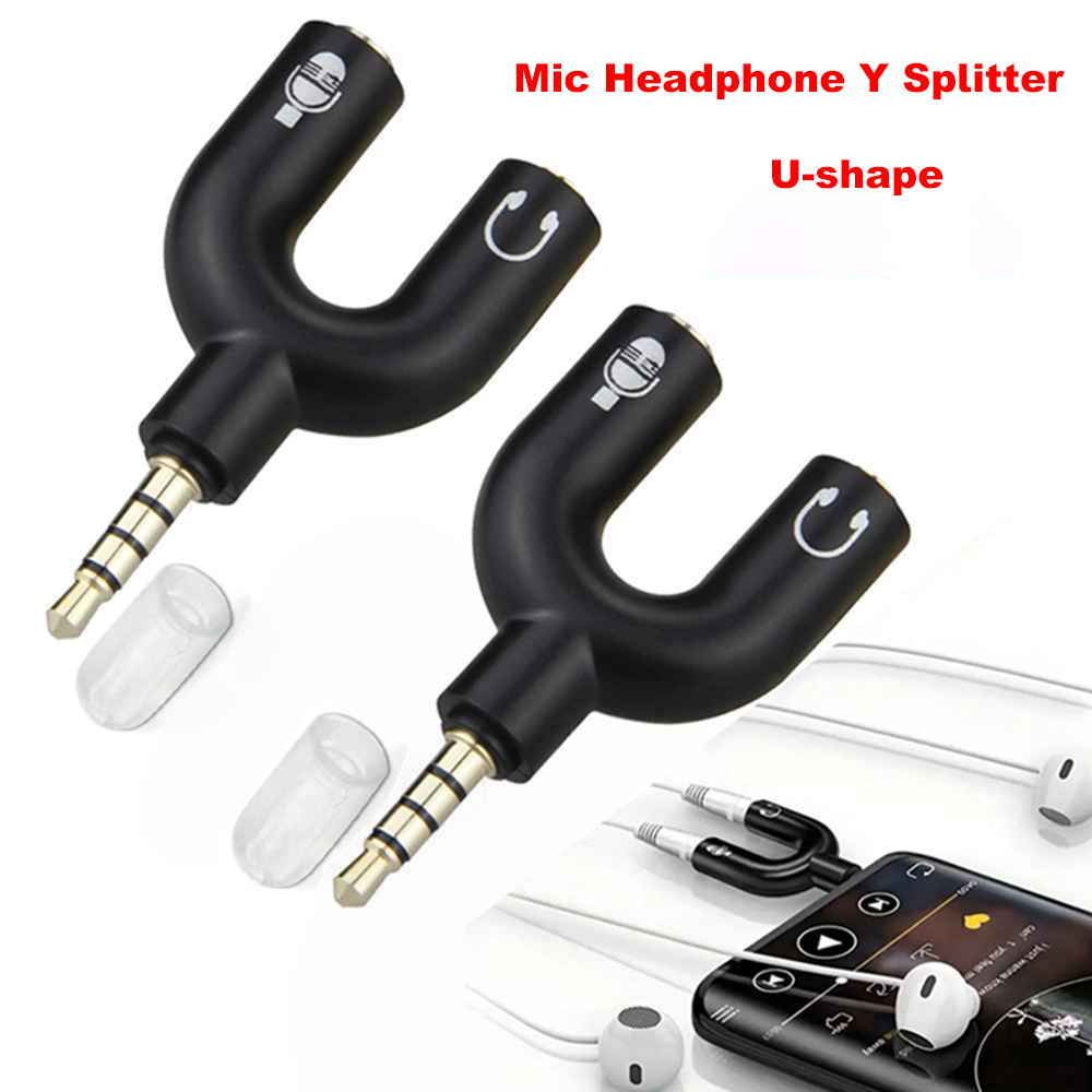 3.5mm Headphone Mic Splitter A - Audio Music Splitter recension och pris