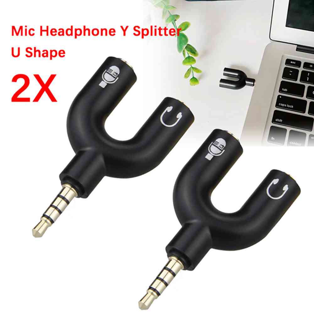3.5mm Headphone Mic Splitter A - Audio Music Splitter recension och pris
