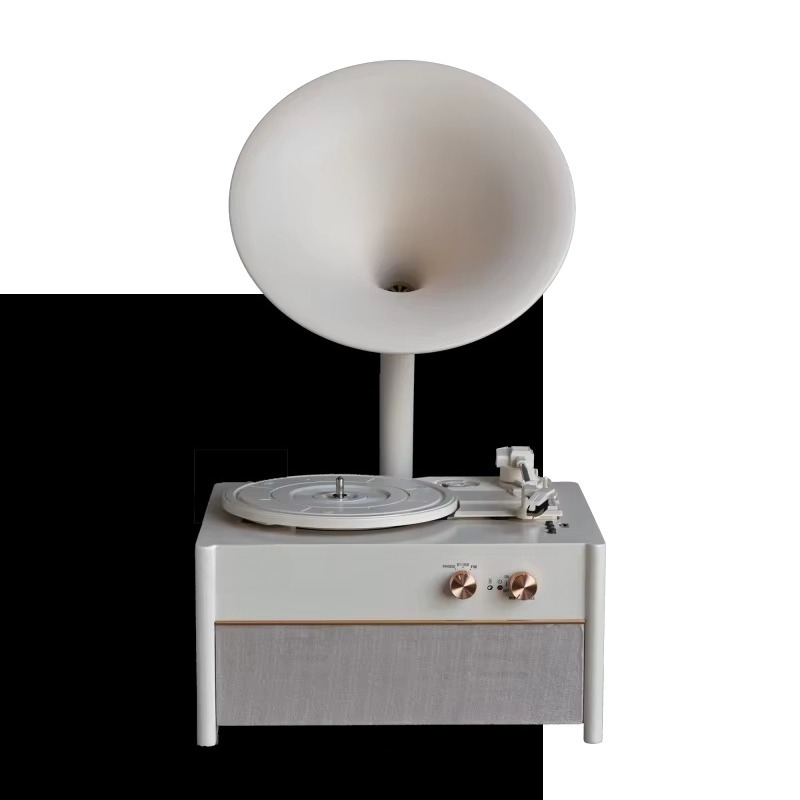 Elegant White Vinyl Record Pla - Audio Music Player Pc recension och pris