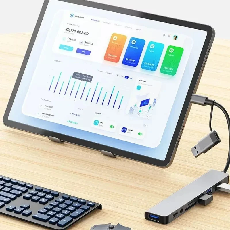 8 in 1 USB C Hub USB Splitter  - Audio Music Splitter recension och pris