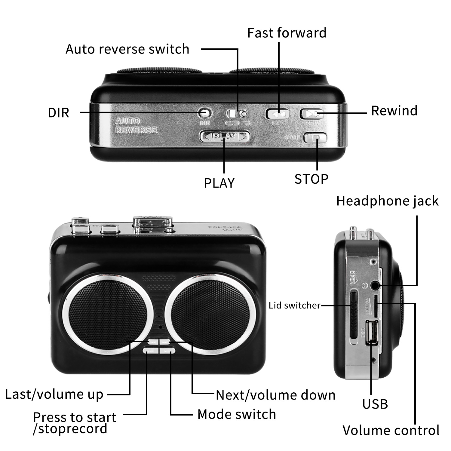 USB Cassette Player Tape to MP - Audio Music Player Pc recension och pris