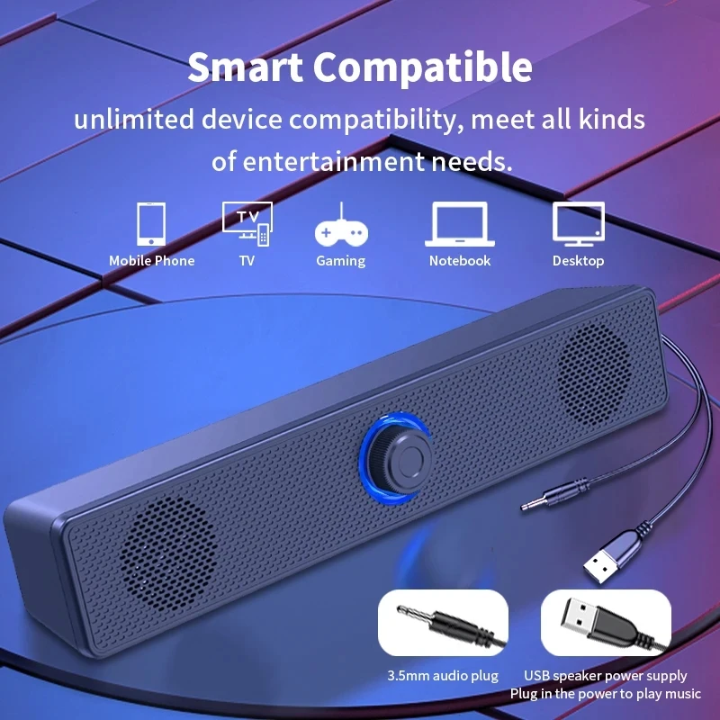 Soundbar Computer PC TV Laptop - Audio Music Player Pc recension och pris
