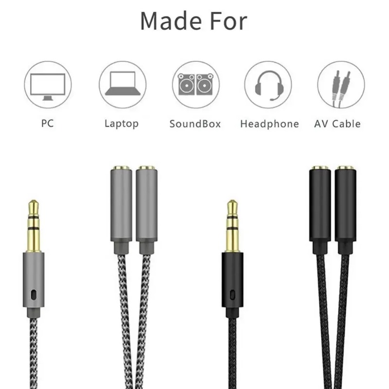 Headset Adapter Headphone Mic  - Audio Music Splitter recension och pris