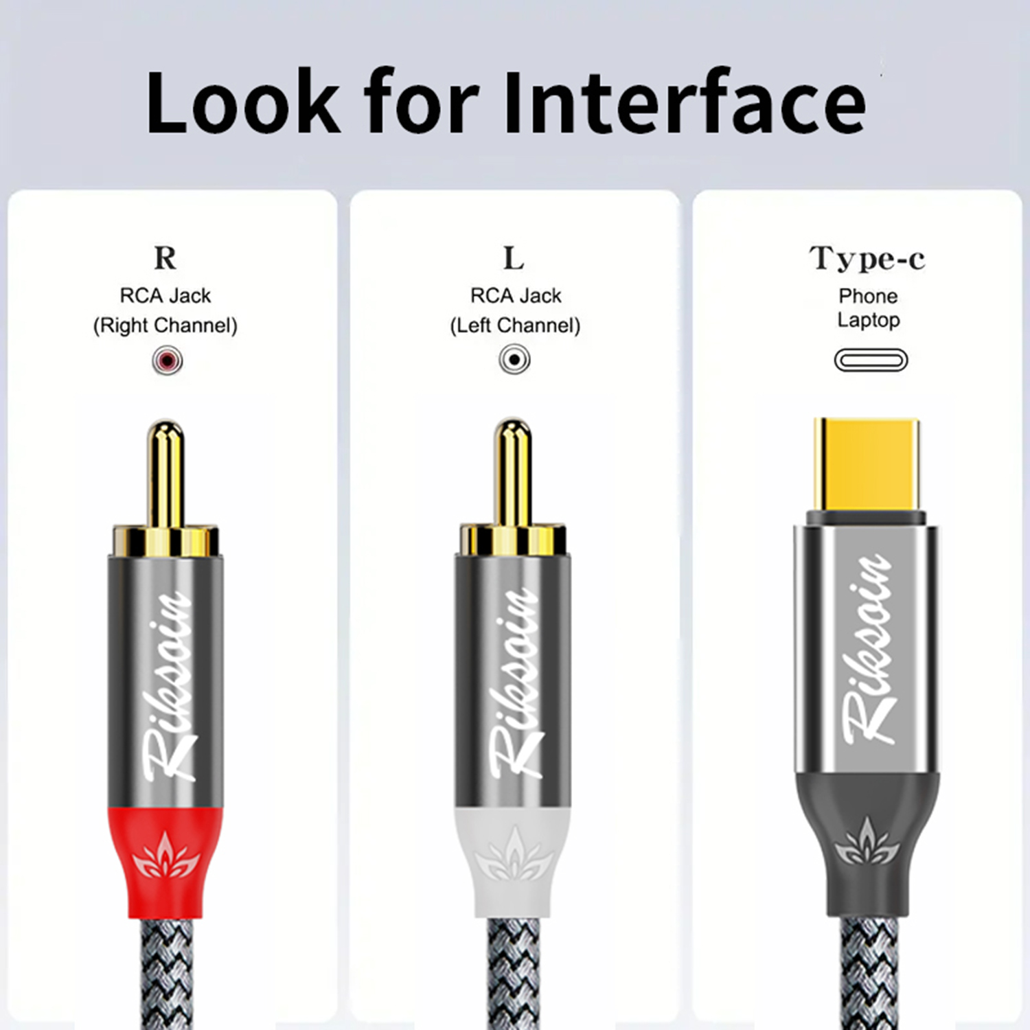 USB C to 2RCA Stereo Cable Y S - Audio Music Splitter recension och pris