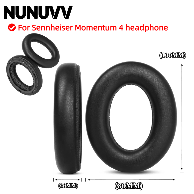 NUNUVV Ear pads With plastic b - Sennheiser Headphone Momentum 4 recension och pris